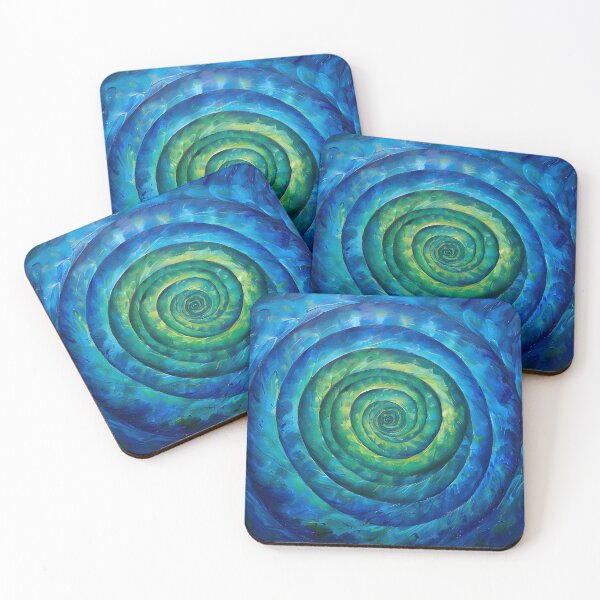 Item preview, infinity spiral in blue and green designed and sold by dcrc.