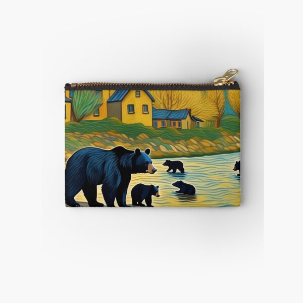 Item preview, Cute Black Bear Family on River Bend Zoo Pals designed and sold by sportsimpact.