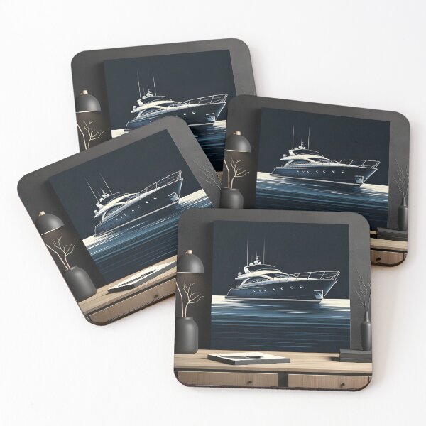 Item preview, Midnight Blue Yacht Sleek Modern Abstract designed and sold by ByDigitalDream.