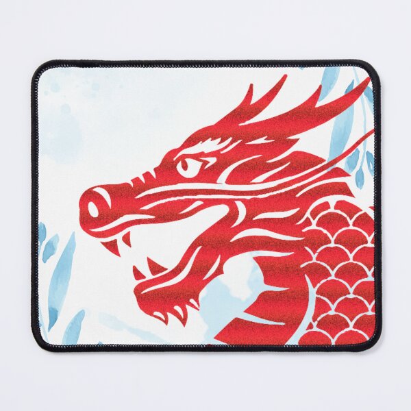 Item preview, Red Dragon with Blue Leaves Design designed and sold by CarefulCreation.
