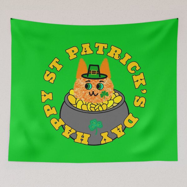 Item preview, St Patrick’s Lucky Leprechaun Cat designed and sold by chowlet.