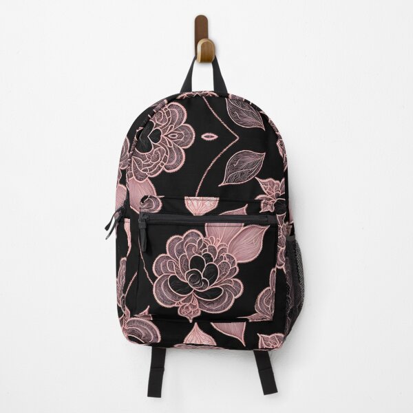 Item preview, Elegant pink lace on black in vintage style designed and sold by MarionsArt.