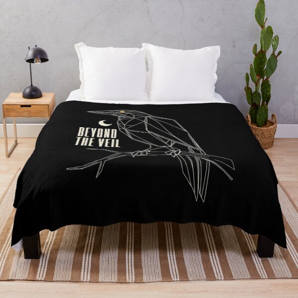 Item preview, Geometric White Raven Night Art designed and sold by RuyaFab.