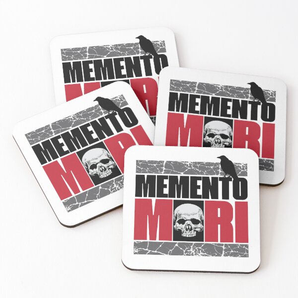 Item preview, Memento Mori VI - Skull And Crow - Latin Quote - Stoic Stoicism Philosophy designed and sold by WIZECROW.