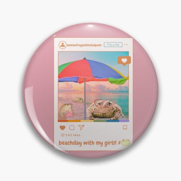 Item preview, Beachday With My Girls Frog Social Media Post designed and sold by SpiralBalloon.
