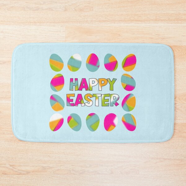 Item preview, Happy Easter cute greetings and colored eggs designed and sold by mariya-ivanova.