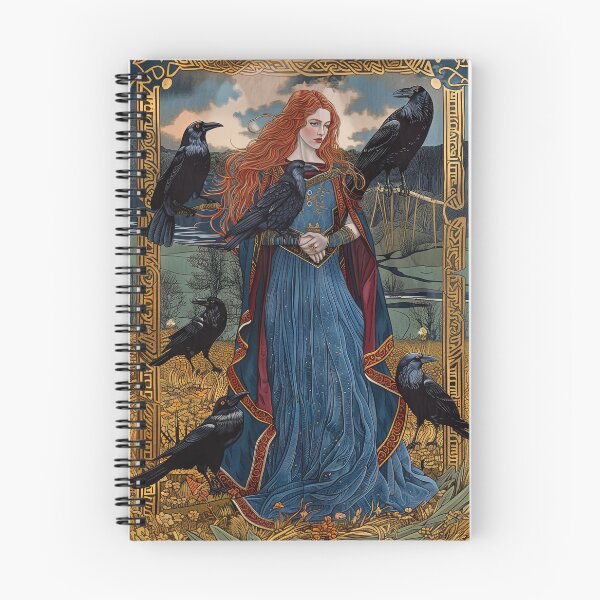 Item preview, Celtic Goddess Anand with Ravens (Variation 2) designed and sold by OccultDreams.