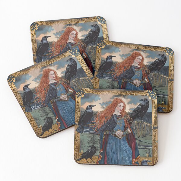 Item preview, Celtic Goddess Anand with Ravens (Variation 2) designed and sold by OccultDreams.