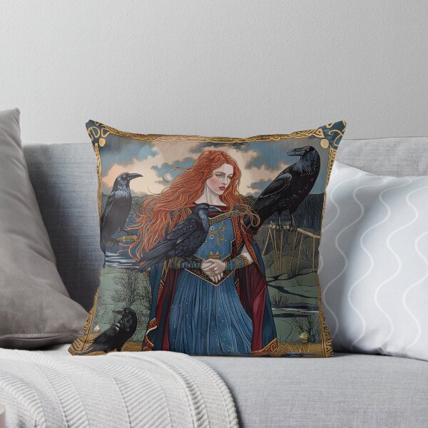 Item preview, Celtic Goddess Anand with Ravens (Variation 2) designed and sold by OccultDreams.