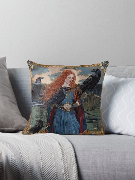 Item preview, Celtic Goddess Anand with Ravens (Variation 2) designed and sold by OccultDreams.