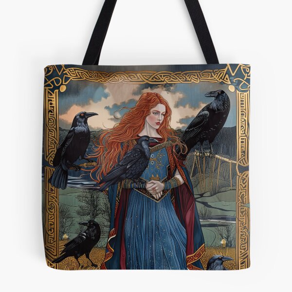 Item preview, Celtic Goddess Anand with Ravens (Variation 2) designed and sold by OccultDreams.
