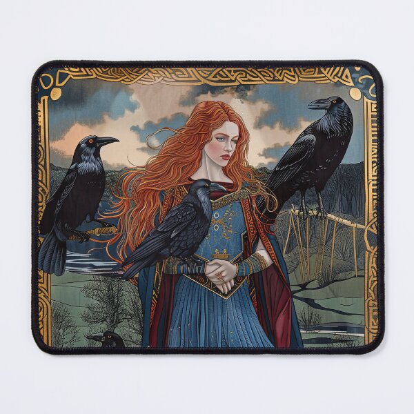 Item preview, Celtic Goddess Anand with Ravens (Variation 2) designed and sold by OccultDreams.