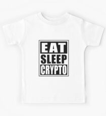 Essen Sie Schlaf Bitcoin Funny CryptoCurrency Alt Kinder T-Shirt