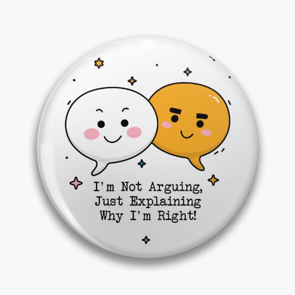Item preview, Debate in Love: Cute Speech Bubble Illustration - I'm Right designed and sold by HahaHandlesHub.