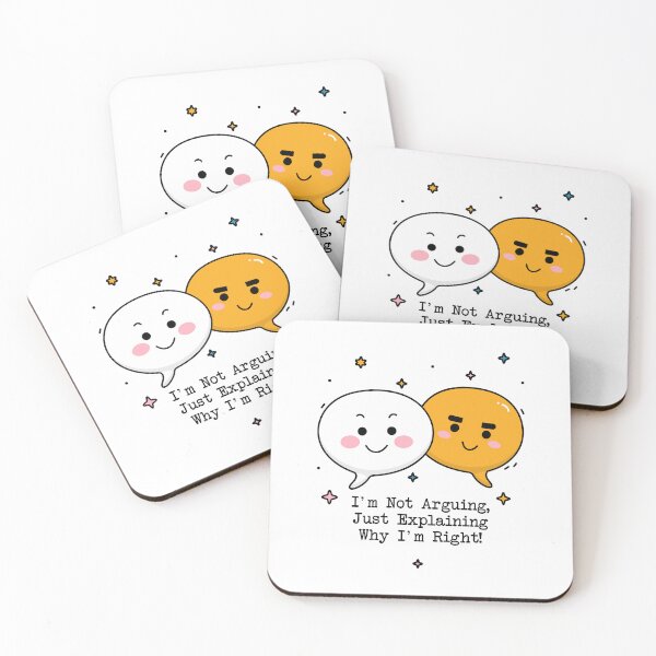 Item preview, Debate in Love: Cute Speech Bubble Illustration - I'm Right designed and sold by HahaHandlesHub.