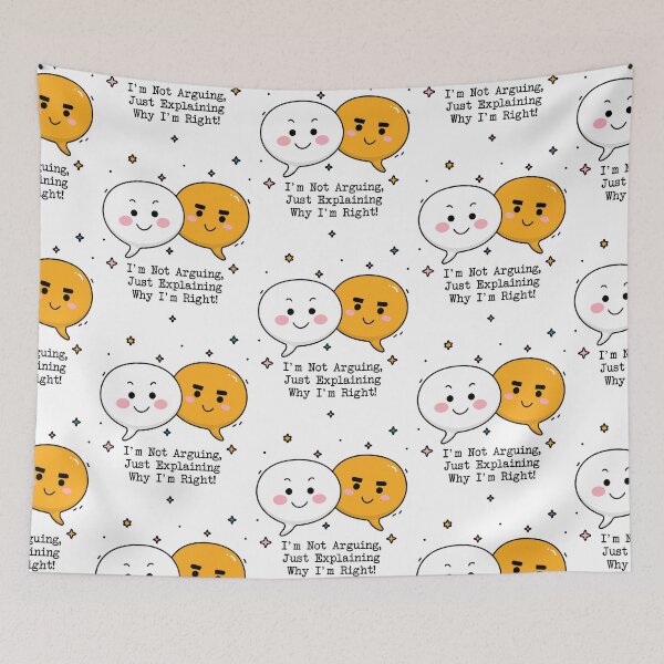 Item preview, Debate in Love: Cute Speech Bubble Illustration - I'm Right designed and sold by HahaHandlesHub.