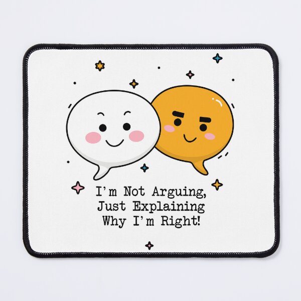 Item preview, Debate in Love: Cute Speech Bubble Illustration - I'm Right designed and sold by HahaHandlesHub.