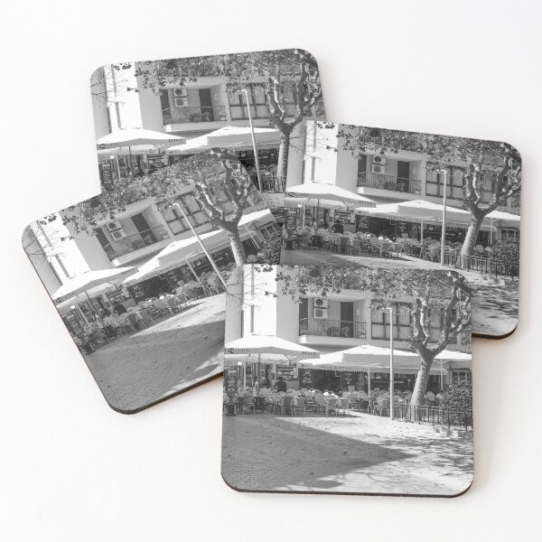 Item preview, Bony's In Puerto Pollensa Square Black And White designed and sold by GG WALL ART.