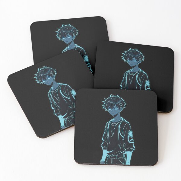 Item preview, Anime de esquema de neon cyan neon designed and sold by Vishnu Rajbhar.