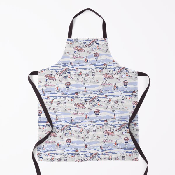 Item preview, RETRO SUMMER BEACH SCENE PATTERN designed and sold by THE PRINTED SQUARE STUDIO.
