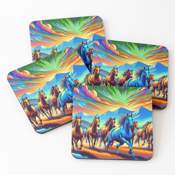 Item preview, Horses Running in the Mountains designed and sold by I-I-Trading-Co.