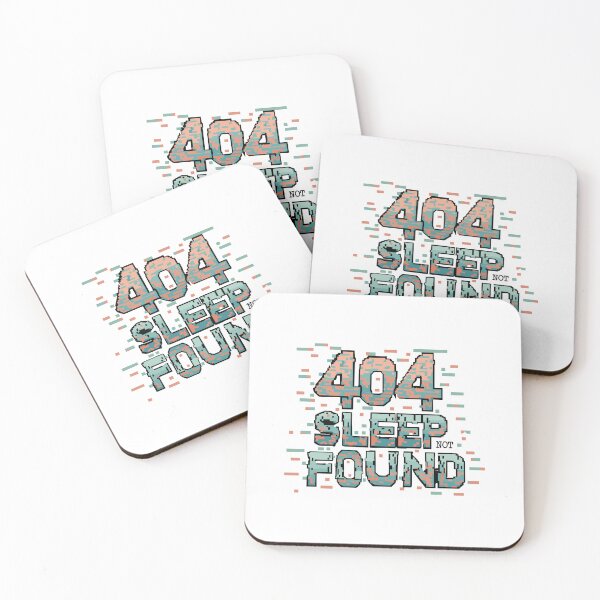 Item preview, 404 Sleep Not Found: Pixelated Typography Error Design designed and sold by HahaHandlesHub.