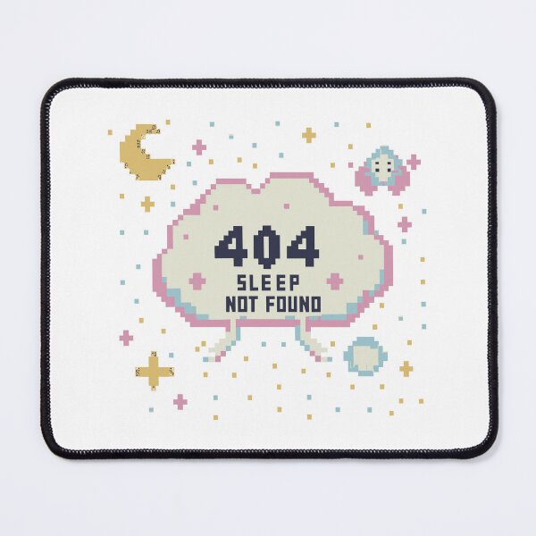 Item preview, Sleepy Chibi Computer: 404 Sleep Not Found Cute Typography Design designed and sold by HahaHandlesHub.