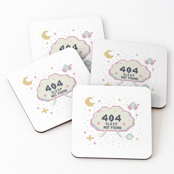 Item preview, Sleepy Chibi Computer: 404 Sleep Not Found Cute Typography Design designed and sold by HahaHandlesHub.