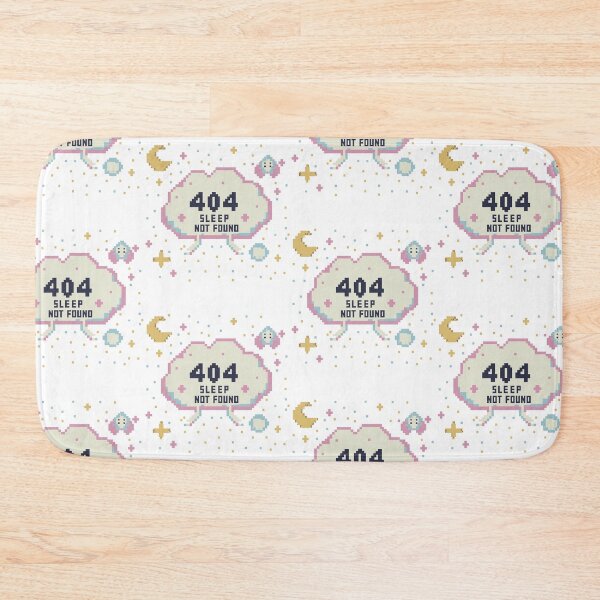 Item preview, Sleepy Chibi Computer: 404 Sleep Not Found Cute Typography Design designed and sold by HahaHandlesHub.
