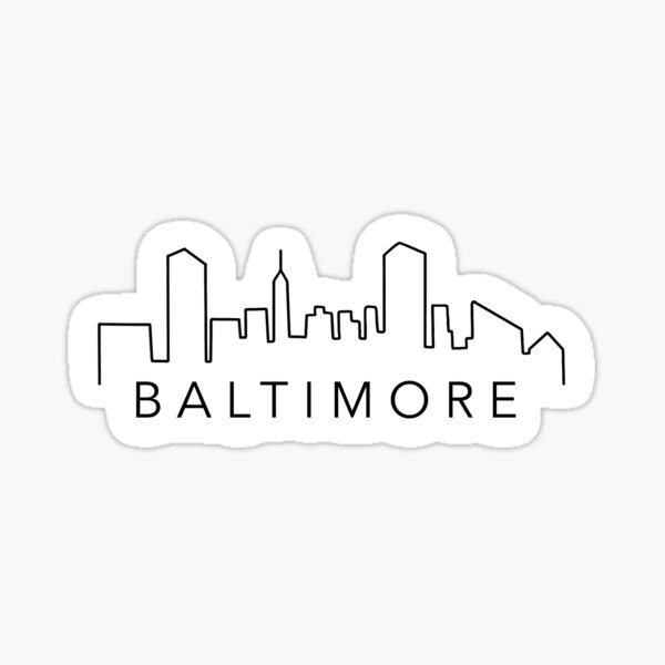 Item preview, Baltimore Maryland Skyline designed and sold by delmarvastickers.