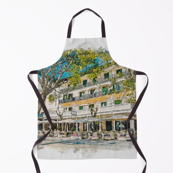 Item preview, Puerto Pollensa Mallorca Hotel Miramar Watercolour Effect designed and sold by GG WALL ART.