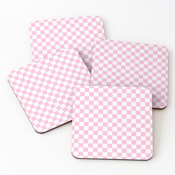 Item preview, Small Checkered - White and Cotton Candy Pink designed and sold by JustPatterns2.