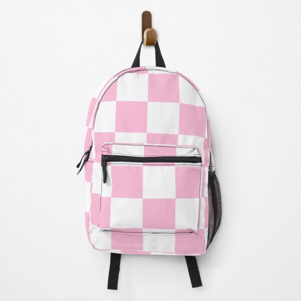 Item preview, Checkered - White and Cotton Candy Pink designed and sold by JustPatterns2.