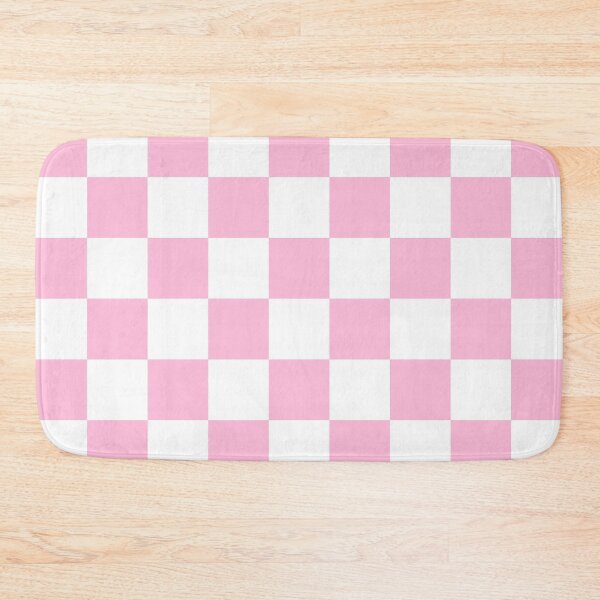 Item preview, Checkered - White and Cotton Candy Pink designed and sold by JustPatterns2.
