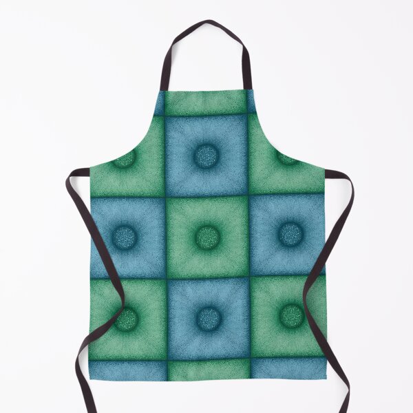 Item preview, Chess pattern from "Pouf" tiles the color of eucalyptus and morning glory color designed and sold by Cherevan.