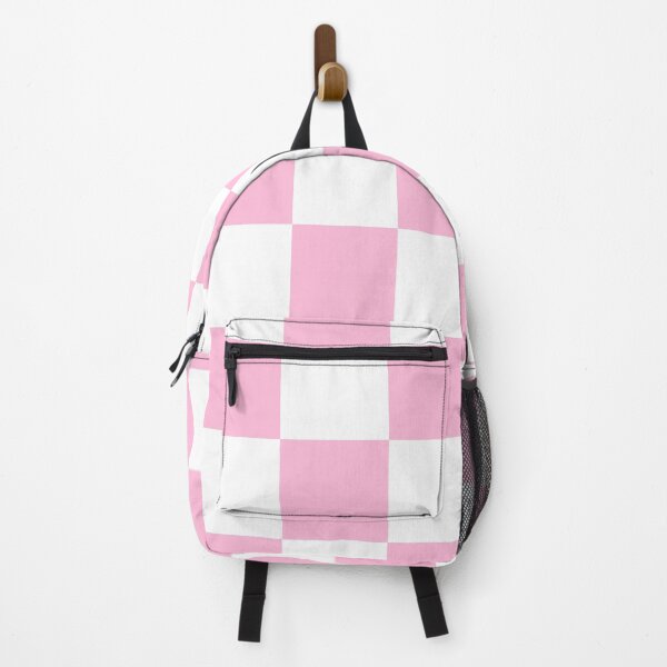 Item preview, Large Checkered - White and Cotton Candy Pink designed and sold by JustPatterns2.
