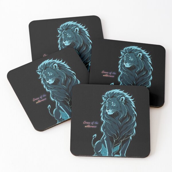Item preview, Lion Neon Cyan Outline Anime designed and sold by Vishnu Rajbhar.