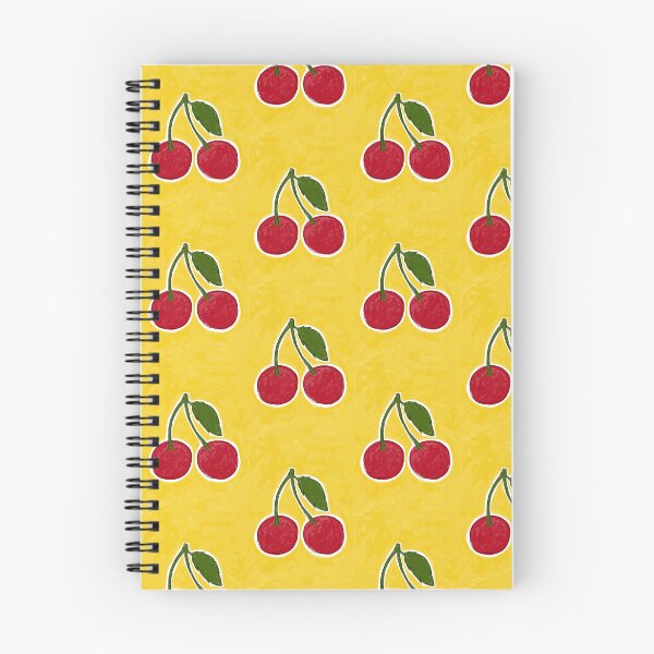 Item preview, Cherry illustration on yellow background. cherry painting designed and sold by AlarconStudio.