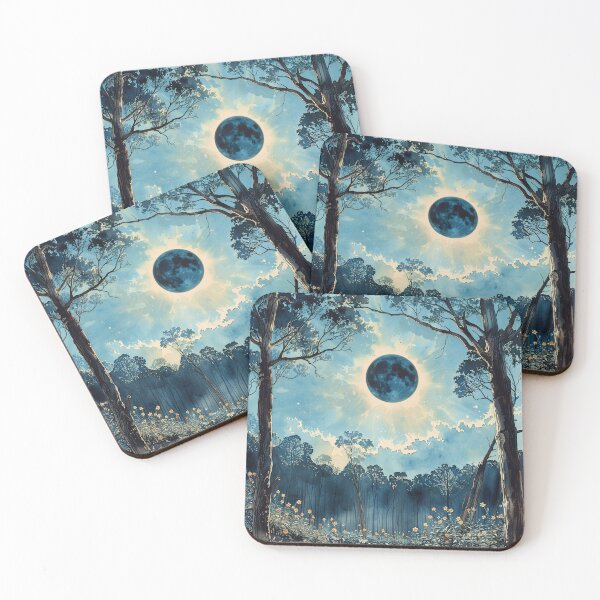 Item preview, Eclipse over Pine Woods in Watercolor designed and sold by sylviatx.