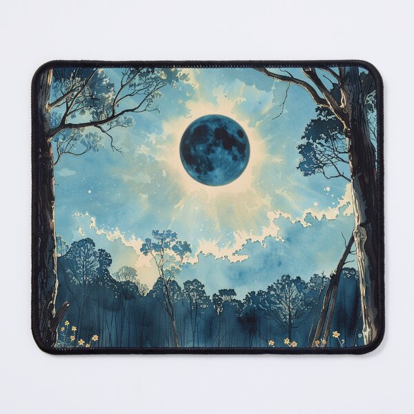 Item preview, Eclipse over Pine Woods in Watercolor designed and sold by sylviatx.