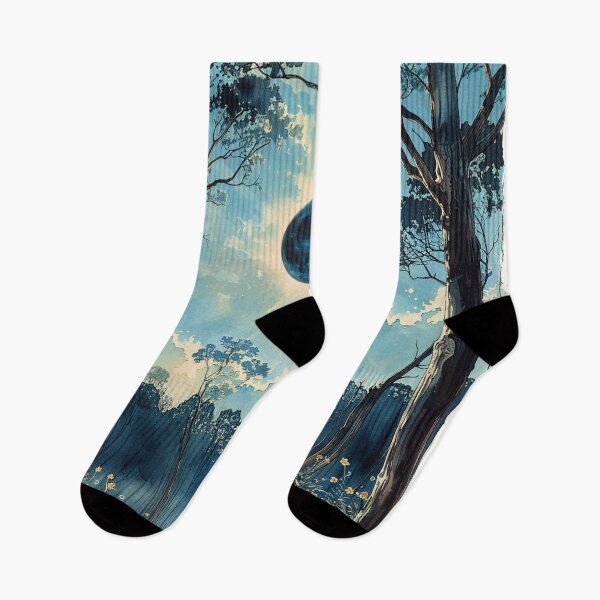 Item preview, Eclipse over Pine Woods in Watercolor designed and sold by sylviatx.