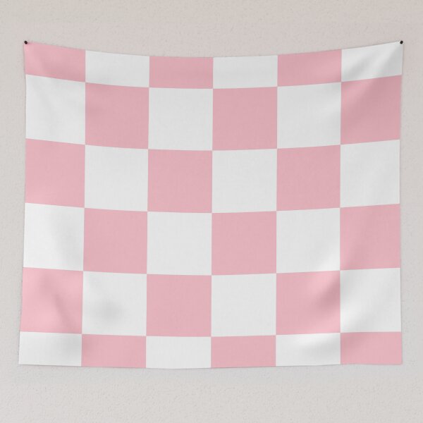 Item preview, Large Checkered - White and Pink designed and sold by JustPatterns2.