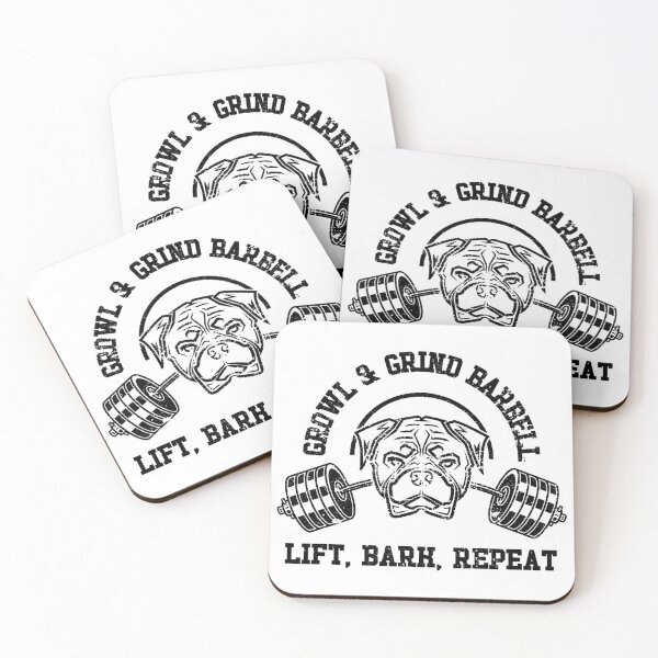 Item preview, Grind a Growl Barbell - Rottweiler Gym Design designed and sold by TravisATR.