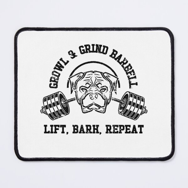 Item preview, Grind a Growl Barbell - Rottweiler Gym Design designed and sold by TravisATR.