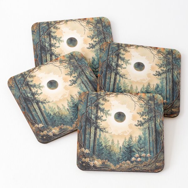 Item preview, Eclipse over Piney Woods in Watercolor designed and sold by sylviatx.