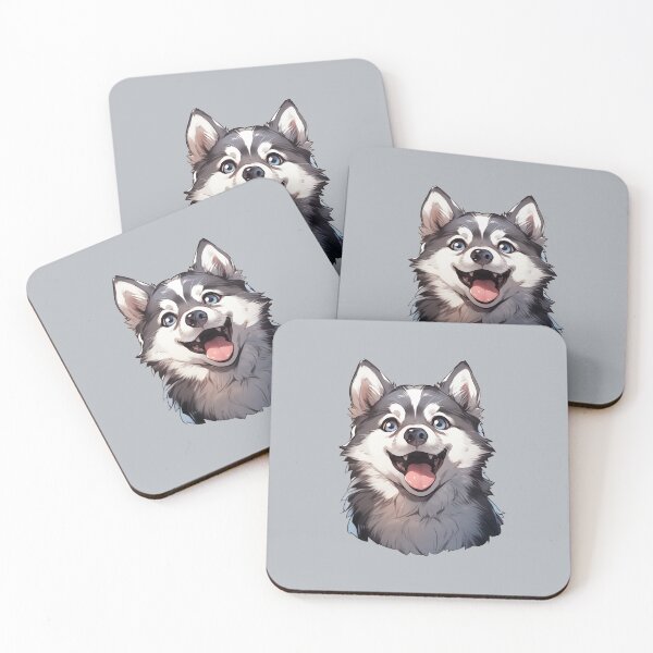 Item preview, Cute Kawaii Happy Husky Dog Smiling Puppy designed and sold by CozyKawaiiArt.