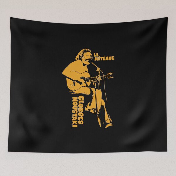 Item preview, Le Métèque: Tribute Illustration to Georges Moustaki's Iconic Chanson designed and sold by Boogosh.