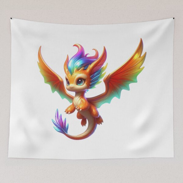 Item preview, Cute Orange Chibi Dragon designed and sold by CHIBI_POPZ.