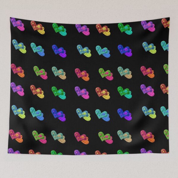 Item preview, Super cute fun Pop art rainbow colorful heart starburst bump texture designed and sold by super_shimizu.