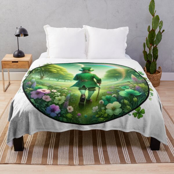 Artikelvorschau, Kobold in der hinteren Landschaft Happy St. Patricks Tag entworfen und verkauft von Expressions-Sel.